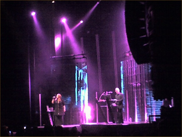 Alison Moyet and Vince Clarke onstage
