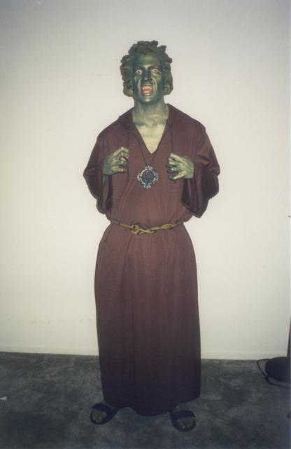 me in Gorgon costume: full body shot — Masquerade Ball version