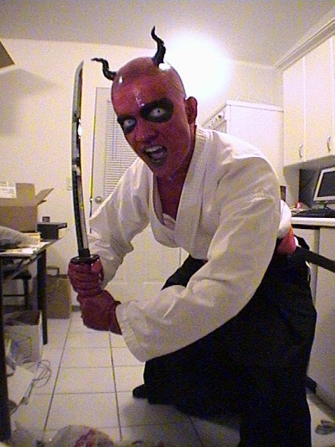 brandishing sword