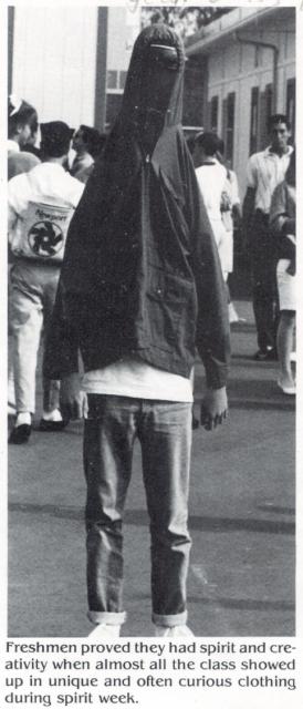 me in my Pencil-Neck Geek costume on the Mater Dei campus