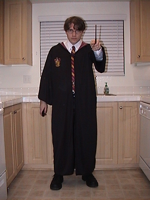 me in Harry Potter costume: full body shot