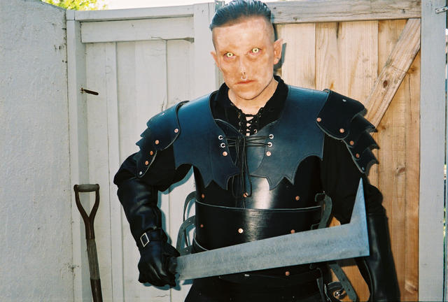 me in Orc costume: close torso shot