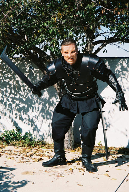 me in Orc costume: reasonably clear armor shot
