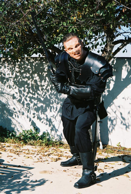 me in Orc costume: threatening shot